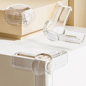 4PCS 투명 가구 코너 가드 테이블용 보호 프로텍터 안전 두꺼운 소프트 엣지 범퍼