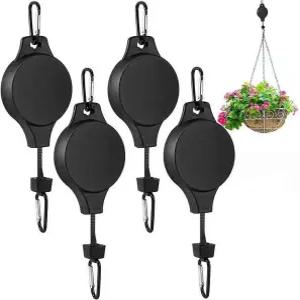 식물 걸이용 신홍 4Pc 도르래 홈 가든 갈고리 걸이 바구니 꽃 및 새집