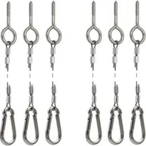 DGOL 식물 걸이 시스템 야외 또는 정원용 304 스테인리스 스틸로 만든 6쌍의 새 모이통 키트 DIY 가능