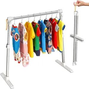 블리스푸휴 접이식 및 조절 가능한 개 옷장 반려동물/개 정리용 휴대용 의류 랙 보관/고양이 공간 절약형