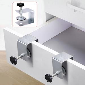 헤비 듀티 서랍 전면 클램프 목공 설치용 C 홀더 보조 지그 도구 조정 가능한 고정 클립