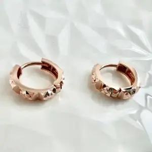 액세서리 컷팅 데일리 원터치 이어링 로즈골드 소사이즈 18k