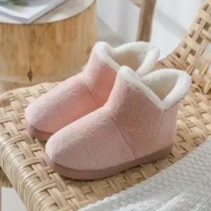 [옷자락]여성 따뜻한 홈웨어 부드러운 숏 부츠