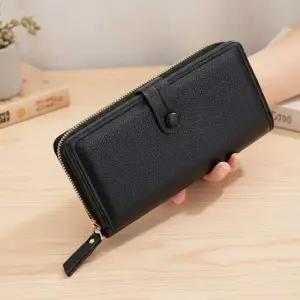 [옷자락]여성용 미니멀 심플 가죽지갑