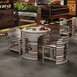 포장마차 테이블 식당용 레트로 접이식 야외 카페 원형