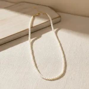 [옷자락]여성 일상용 인조진주 심플 고급 목걸이