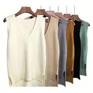 [로즈엘리]브이넥 스판 니트조끼 6컬러 2026