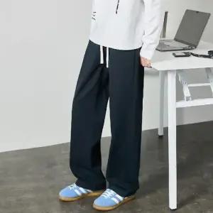 바지 남친 면 캐주얼 스트레이트핏 솔리드 긴 15FW BE1