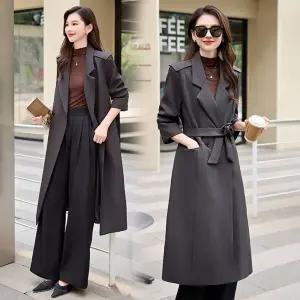 여사친 캐주얼 코트 레이어드 자켓 봄가을 정장 트렌치 ST3