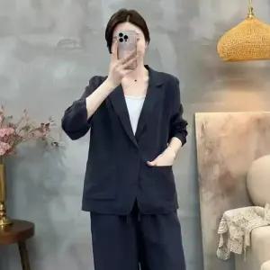 여친 캐주얼 봄 리넨 상의 자켓 슈트 코트 정장 슬림핏 스몰 ST1