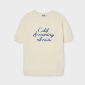 [백화점 정품] 후아유 여성 레터링 부클 반팔 니트 스웨터 WHKAG2422F