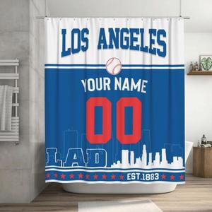 샤워 커튼 야구 목욕 욕실용 커튼과 욕실 장식 여성 남성 팬 선물