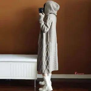 아우터 롱가디건 따뜻한 기본 의류 후드가디건 가을xyz435