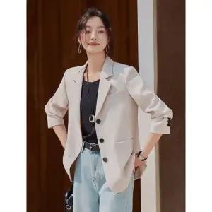 여자 캐주얼 자켓 뒤 봄가을 상의 트임 코트 정장 BE3