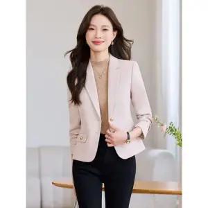 여성용 빨강 봄 가을 캐주얼 상의 재킷 코트 정장 BE3