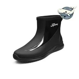 남성 방수 레인부츠 비 오는 날 외출용 짧은 부츠 TDC6+2cBt