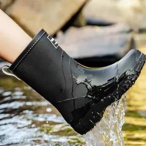 레인부츠 클래식 미들 3컬러 아웃도어 낚시 라벨 심플 MNe8+9HgO