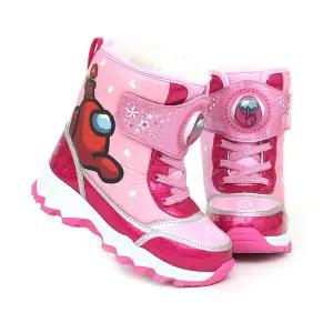 어몽어스 컴다운 발광 부츠 여아동 방한 털신발 스키 Vvc7+6IEb