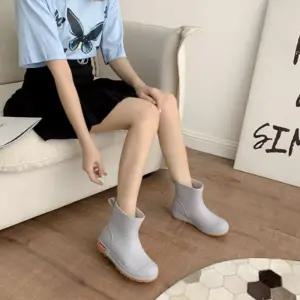 남여공용 3컬러 둥근코 레인부츠 방수 첼시장화 ghO4+4OIG