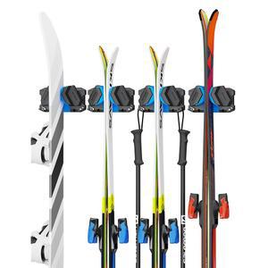 스키파브스 스키 및 스노보드 월 마운트 보관 랙 - 차고용 헤비 듀티 논슬립 정리함 또는 스노보드에 모두 도구 파란색