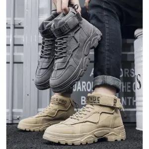 사막화 남성 캐주얼 유니크 미들 워커 부츠 신발 QkZ7+1fOM