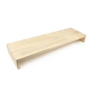 [셀러에이드]원목 듀얼 모니터 받침대 1단 선반 기본와이드 받침