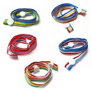 컬러풀 스트라이프 마스크 분실 방지 스트랩 목걸이 EXw9+3VTH