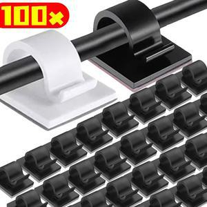1 100Pcs 자기 접착 케이블 클립 벽 마운트 문자열 라이트 홀더 클램프 와이어 주최자 홈 오 자동차에 대 한 관리
