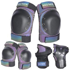 신다어 스케이팅 보호 장비 , 여성/남성/청소년용 무릎 패드, 롤러 스케이팅, 스케이트보드, 스쿠터용 손목 보호대가 있는 스케이트 패드 및 팔꿈치