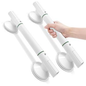 도자와 샤워용 17.7인치 그립 바, 2팩 | 흡입용 샤워 핸들 노 드릴 욕실 안전 바 및 핸디캡 보조