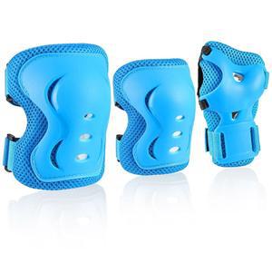 스케이트보드 사이클링 롤러스케이트 인라인 스케이팅 스쿠터 라이딩 BMX 바이크 스포츠를 위한 JBM 무릎 패드 팔꿈치 및 손목 보호 장비 세트