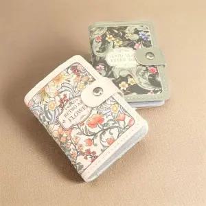 꽃무늬 정원 플라워 카드 지갑 대용량 수납 명함 파우치 미니 동전