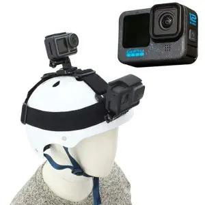 히어로 12 호환 액션캠 더블 촬영 헤드 헬멧 오토바이 벨트 마운트