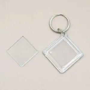 아크릴 액자 열쇠고리 다이아몬드 키링 증사홀더 사진