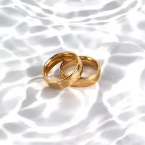 금색 써지컬스틸 티타늄반지 커플반지 반지 볼드반지