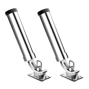 어선용 EQUSPUR 낚싯대 홀더 2 팩 316 스테인리스 스틸 360도 조절 가능한 데크 플러시 마운트 해양 보트 요트용