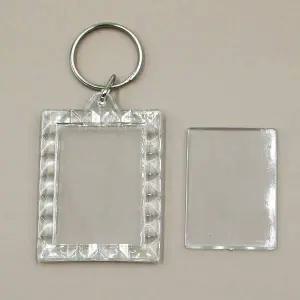 아크릴 액자 열쇠고리 직사각형 레이스 증사액자