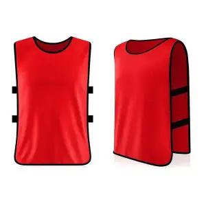 [콩심팥심]밴드형 단체 팀조끼 빨강 FREE