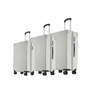 캐리어 여행용 3종 세트C (실버) (20/24/28형) 승무원캐리어