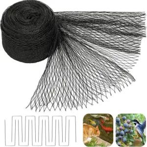 코이 연못을 위한 그물 야외 7 X 10피트 헤론 버드 고양이 포식자로부터 물고기를 보호하기 헤비 듀티 잎