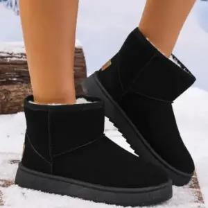 방한화 퍼안감 숏부츠 여성 겨울 털 앵글 부츠