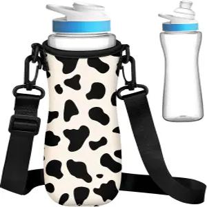 Circkul 22온스용 토키 물병 슬리브 - 크로스바디 어깨끈이 달린 병 커버 홀더 캐리어 가방