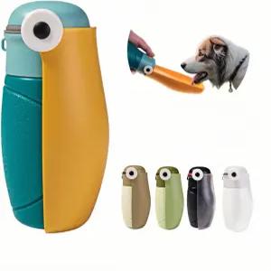 반려견 물병 휴대용 강아지 여행용 접이식 누수 방지 물 디스펜서 산책 반려묘 식품 등급 플라스틱-블루