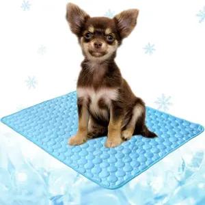 반려견용 쿨링 매트 패드 침대 모든 종류의 반려동물에게 쉽게 세탁할 수 있으며 카시트 28인치 x 22인치를