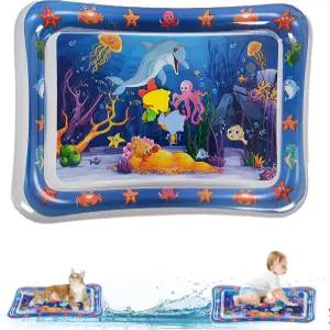 두꺼운 고양이 물 매트 2종 업그레이드 실내 위한 인터랙티브 장난감으로 운동 사냥 스왓팅 긁힘 방지 누수