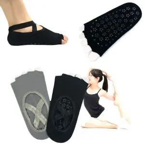 논슬립 토오픈 투밴드 필라테스 요가 양말