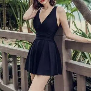 여성 슬림핏 휴가 비치웨어 수영장 민소매 원피스 수영복