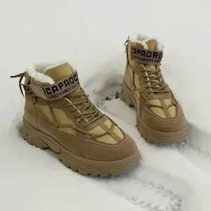 남자 3컬러 겨울용 퍼 안감 키높이 방한 워커 털부츠 Vdv8+3lWv