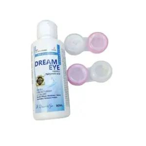 렌즈습윤액 드림아이 렌즈 세정액 렌즈케이스 2개증정 살균 80ML