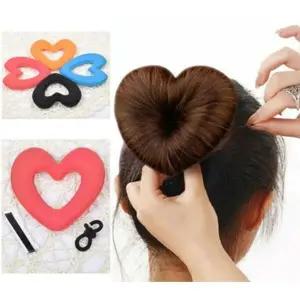 하트도넛 헤어 도넛 하트 매직 스폰지 롤빵헤어스타일